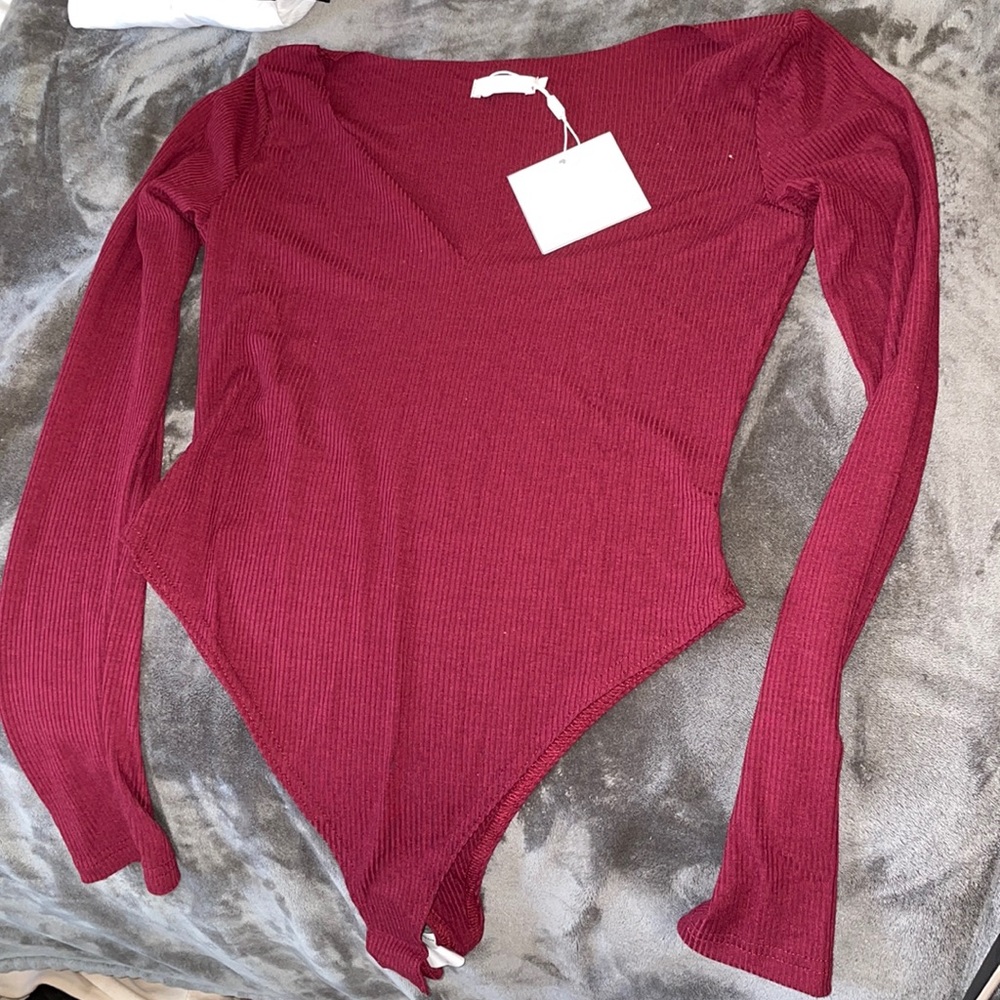 V neck bodysuit